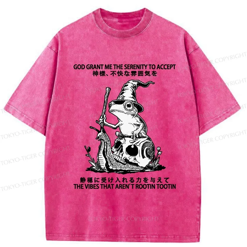 Tokyo-Tiger God Grant Me The Serenity Washed T-Shirt