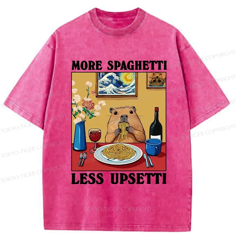 Tokyo-Tiger More Spaghetti Less Upsetti Capybara Washed T-Shirt