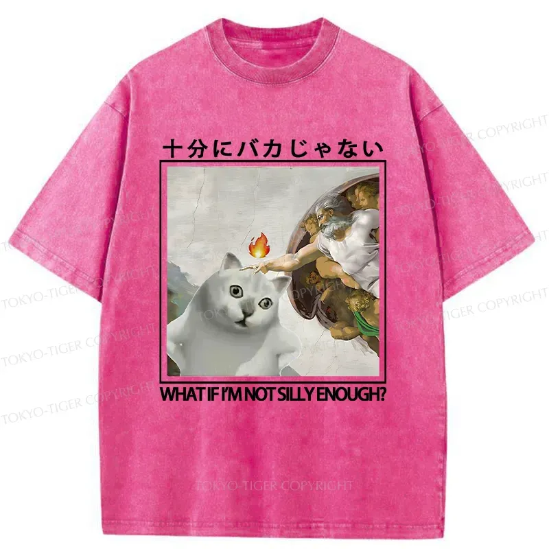 Tokyo-Tiger Stupid Cat Condemned By God Washed T-Shirt