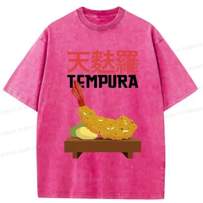 Tokyo-Tiger Shrimp Tempura Washed T-Shirt