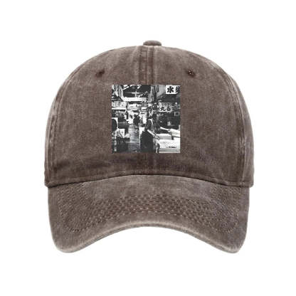 Tokyo-Tiger Tsukiji Fish Market Photo Washed Cap