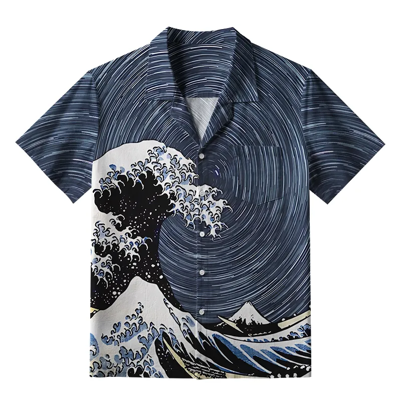 Tokyo-Tiger Great Wave Aloha Hawaiian Shirt Sale