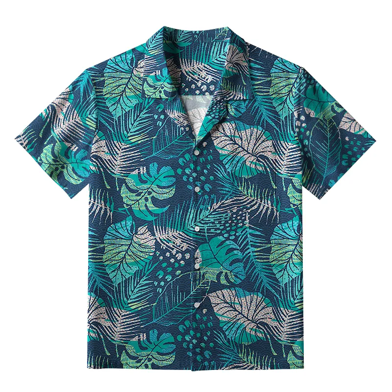 Tokyo-Tiger Intense Jungle Leaf Aloha Hawaiian Shirt