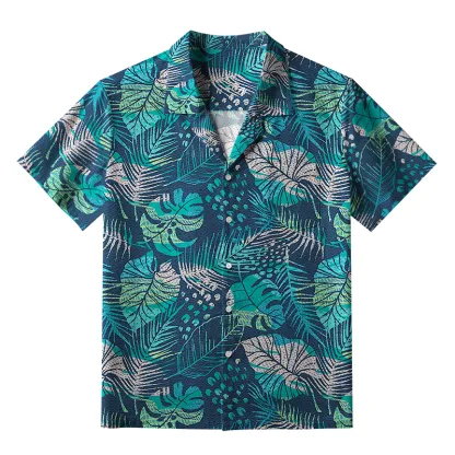 Tokyo-Tiger Intense Jungle Leaf Aloha Hawaiian Shirt