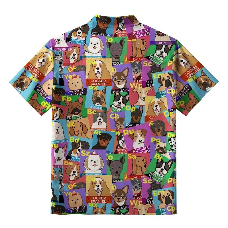Tokyo-Tiger Funny Dog Elements Button-up Shirt