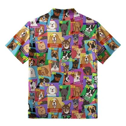 Tokyo-Tiger Funny Dog Elements Aloha Hawaiian Shirt