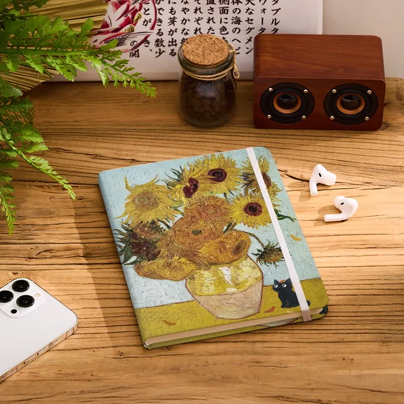 Tokyo-Tiger Sunflower And Black Cat Notebook