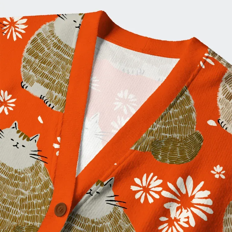 Tokyo-Tiger Fat Cat Ugly Cardigan Sweater