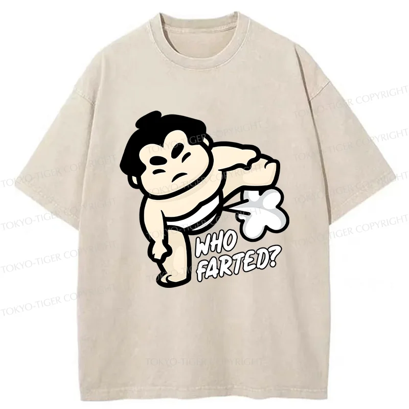 Tokyo-Tiger Sumo Wrestlers Fart Washed T-Shirt