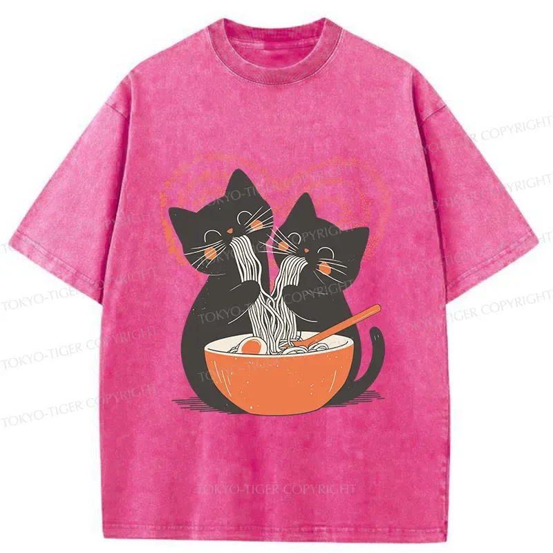 Tokyo-Tiger Let's Eat Ramen Together Washed T-Shirt