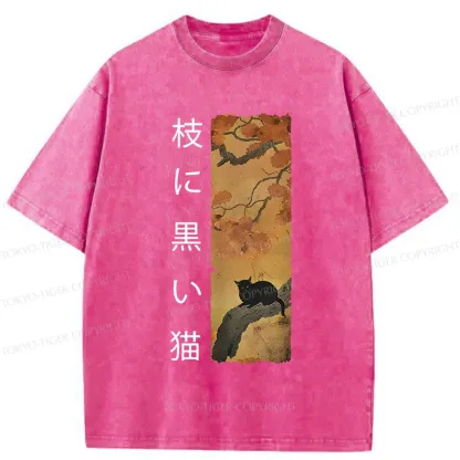 Tokyo-Tiger Vintage Japan Cat Washed T-Shirt