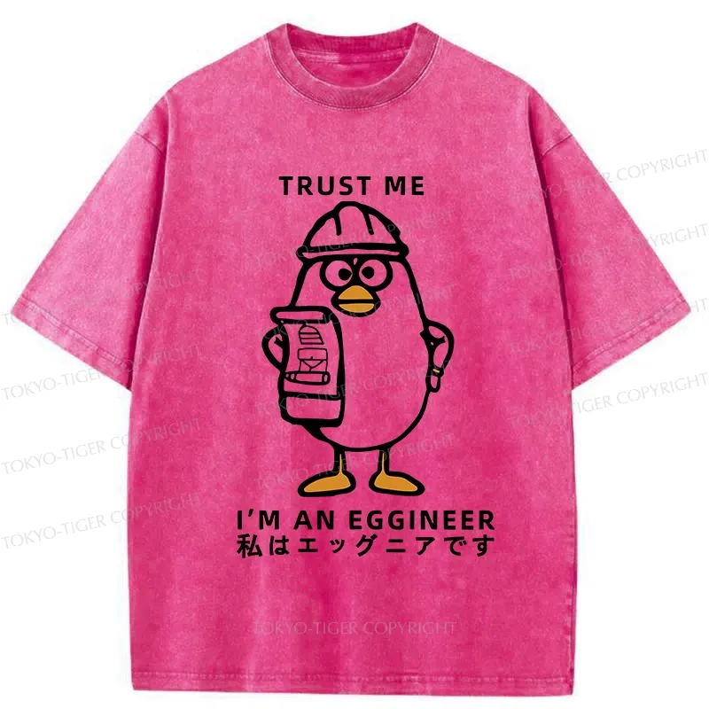 Tokyo-Tiger Trust Me I'm An Eggineer Washed T-Shirt