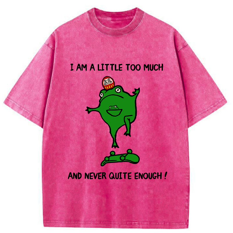 Tokyo-Tiger Funny Frog Skateboard Washed T-Shirt