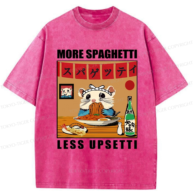 Tokyo-Tiger More Spaghetti Less Upsetti Hamster Washed T-Shirt