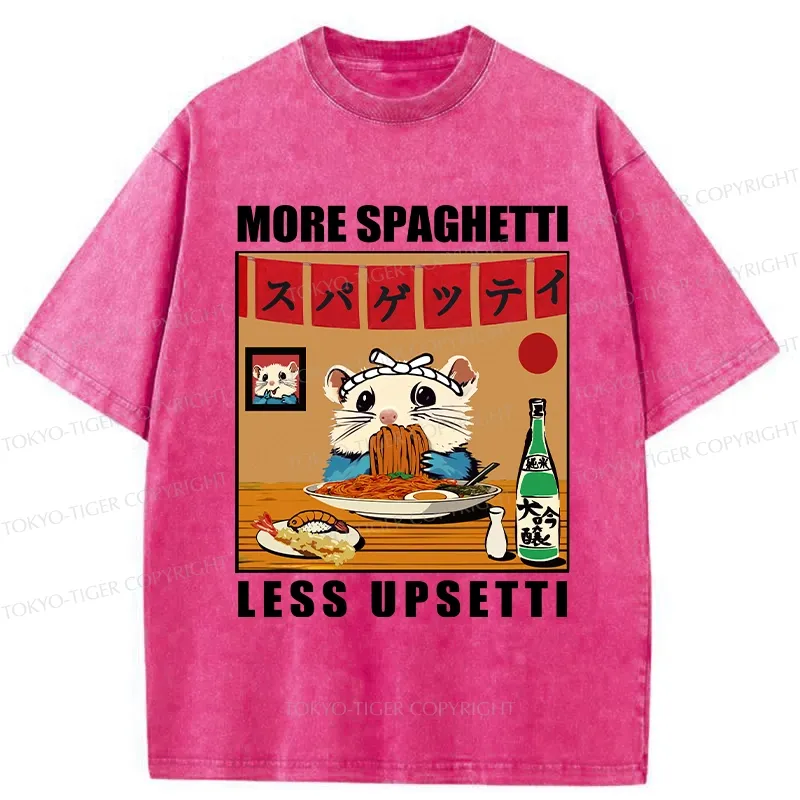 Tokyo-Tiger More Spaghetti Less Upsetti Hamster Washed T-Shirt