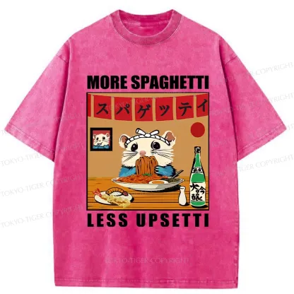 Tokyo-Tiger More Spaghetti Less Upsetti Hamster Washed T-Shirt