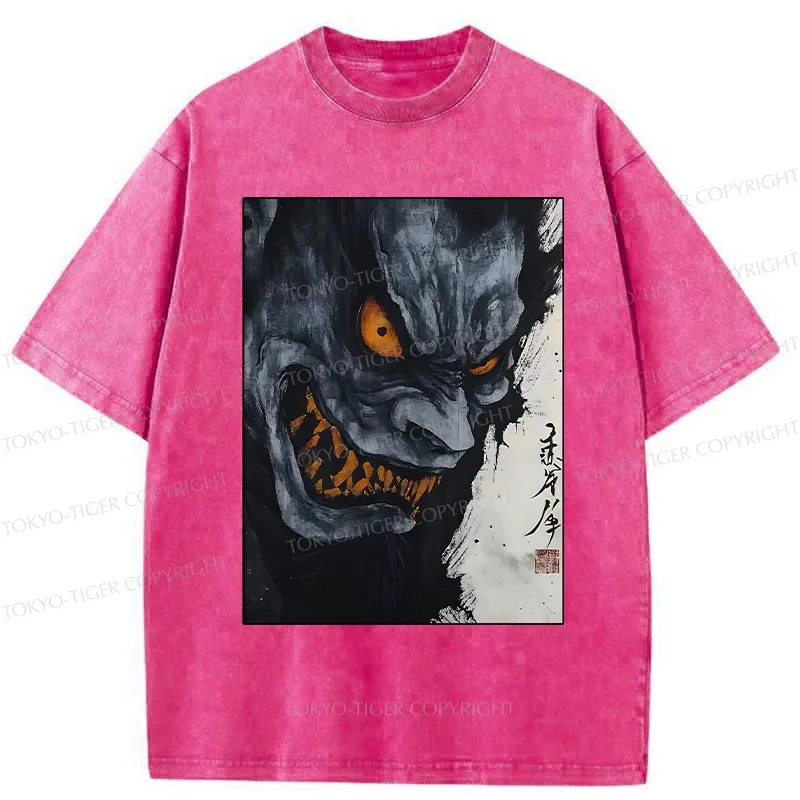 Tokyo-Tiger Japanese Horror Demon Washed T-Shirt