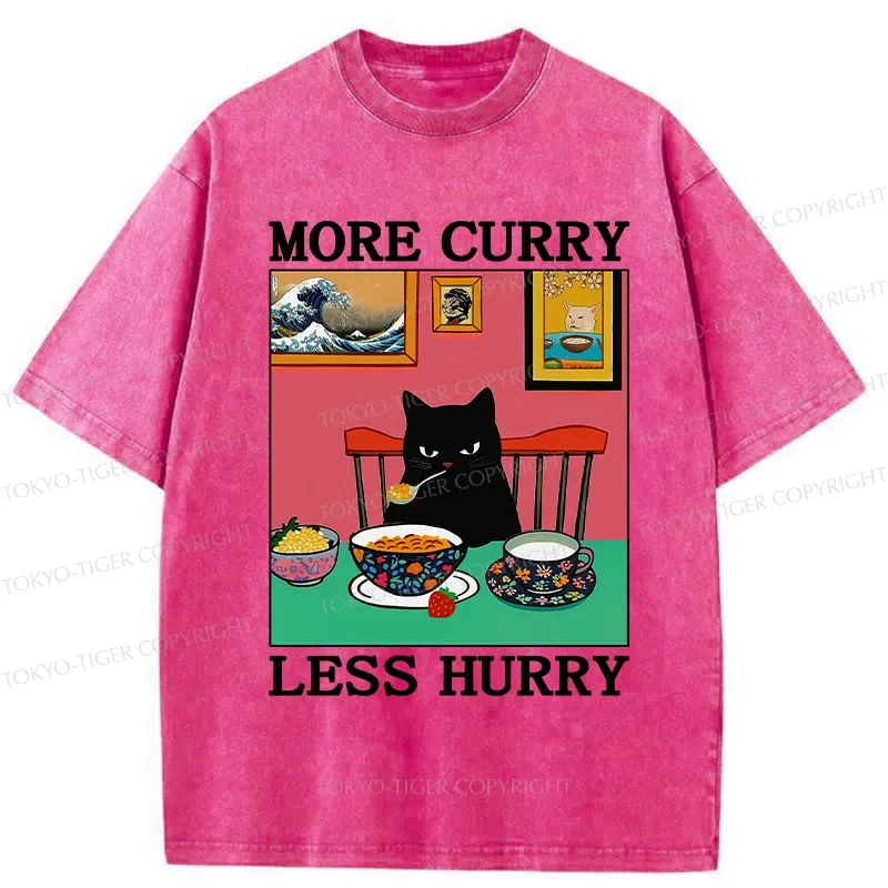 Tokyo-Tiger More Curry Less Hurry Washed T-Shirt