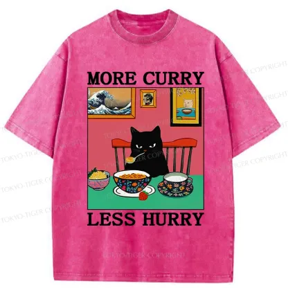 Tokyo-Tiger More Curry Less Hurry Washed T-Shirt