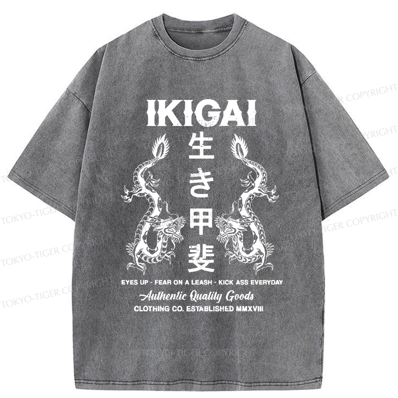 Tokyo-Tiger Purpose In Life Washed T-Shirt