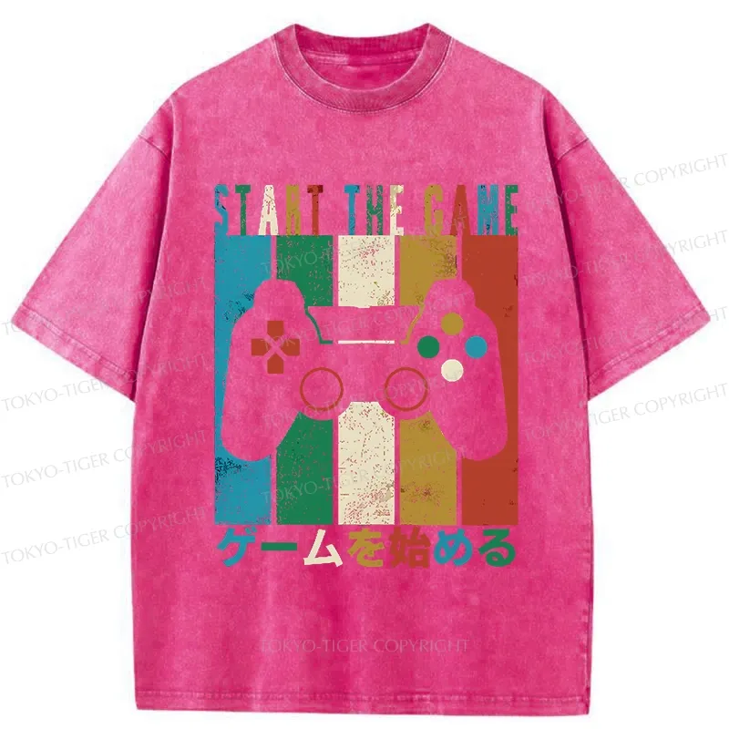 Tokyo-Tiger Start The Game Washed T-Shirt