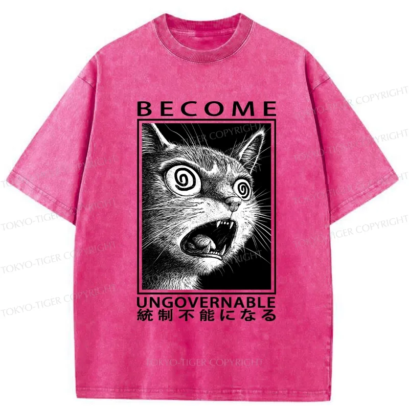 Tokyo-Tiger Become Ungovernable Japanese Washed T-Shirt