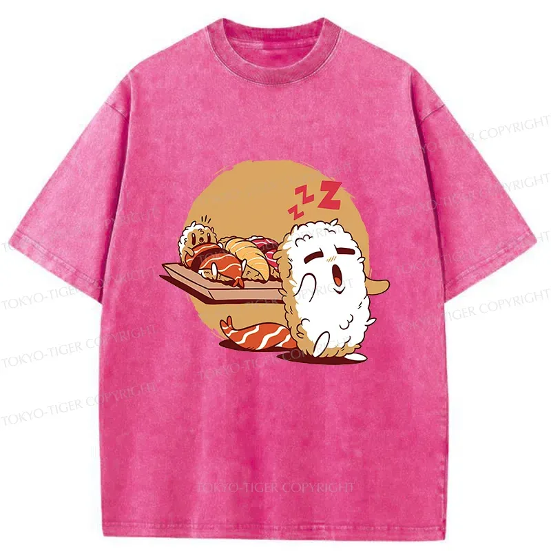 Tokyo-Tiger Sleepwalking Sushi Washed T-Shirt