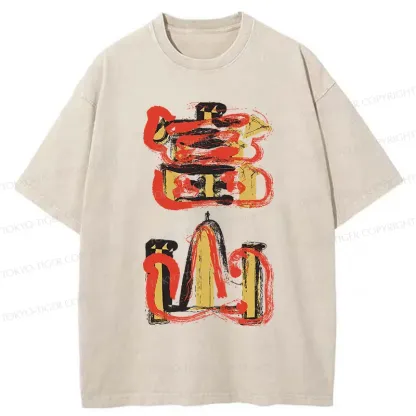 Tokyo-Tiger Toyama City Artistic Kanji Washed T-Shirt