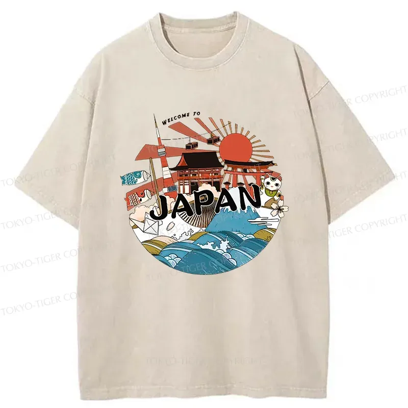 Tokyo-Tiger Japan Bonsai Washed T-Shirt Sale