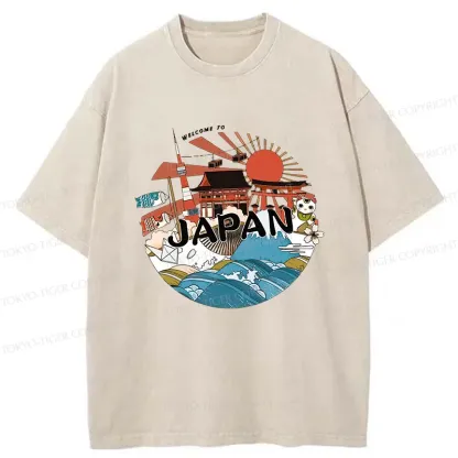 Tokyo-Tiger Welcome To Japan Washed T-Shirt
