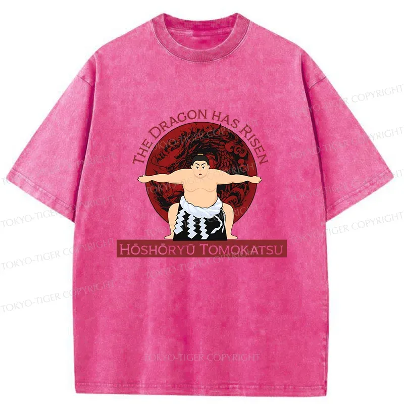 Tokyo-Tiger Japanese Sumo Wrestler Washed T-Shirt