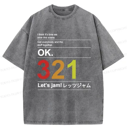 Tokyo-Tiger Let's Jam Washed T-Shirt