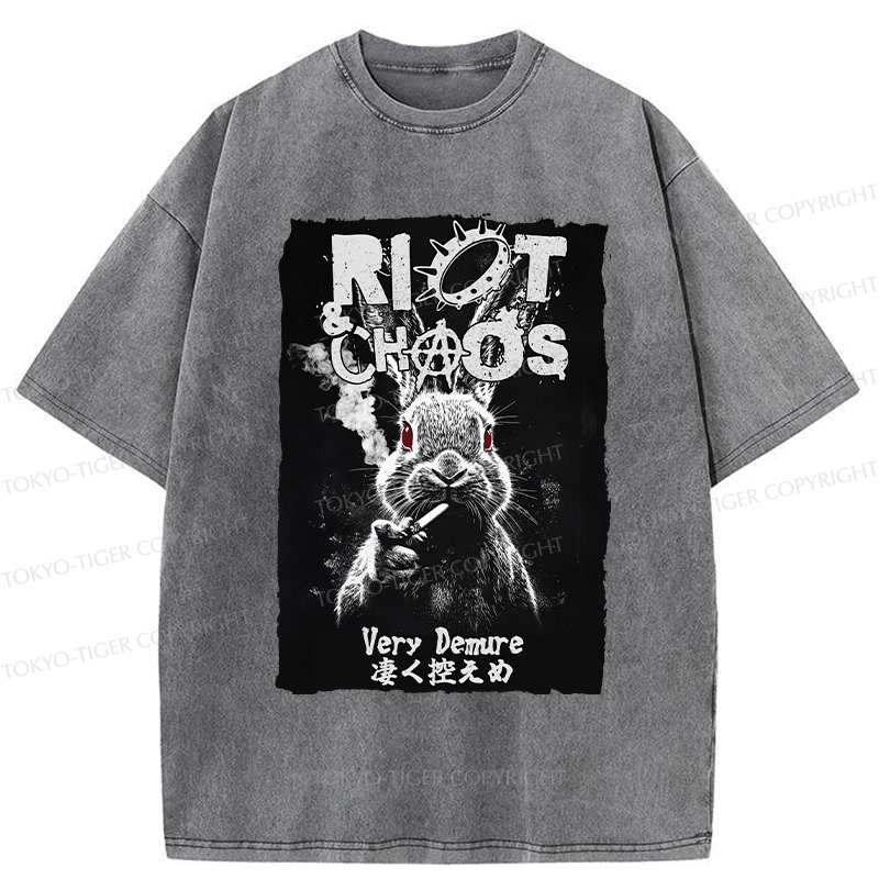 Tokyo-Tiger Riot & Chaos Washed T-Shirt