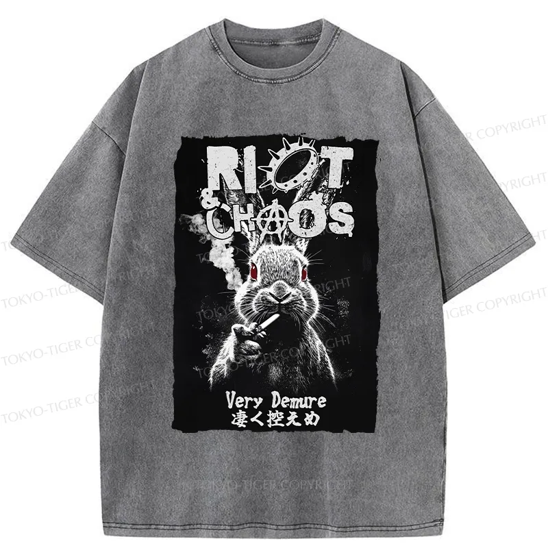 Tokyo-Tiger Riot & Chaos Washed T-Shirt