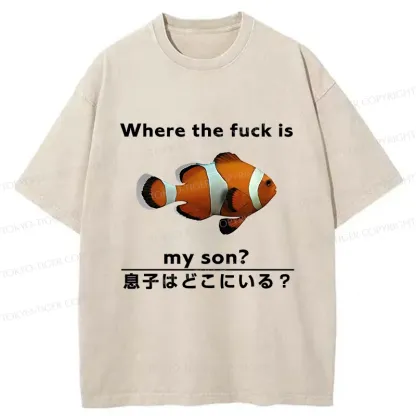 福袋・半額ポスター - クリーニング屋さん専用の通 Washed Son For Looking Fish Tokyo-Tiger T-Shirt tokyo – Sale Clothing