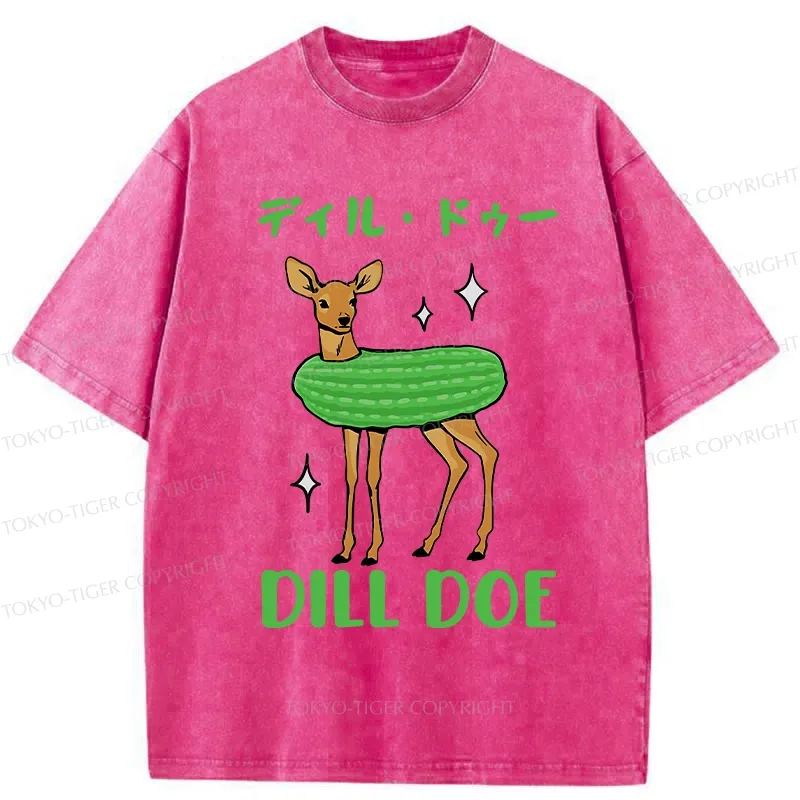 Tokyo-Tiger Dill Doe Funny Washed T-Shirt