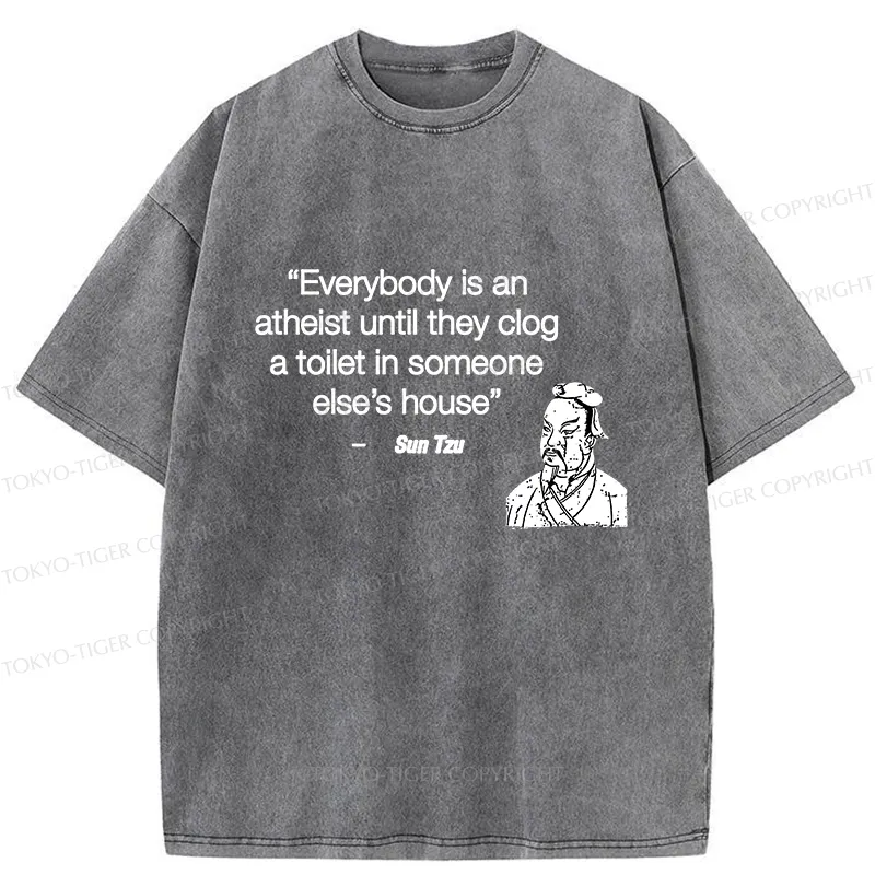 Tokyo-Tiger Funny Sun Tzu Saying Washed T-Shirt