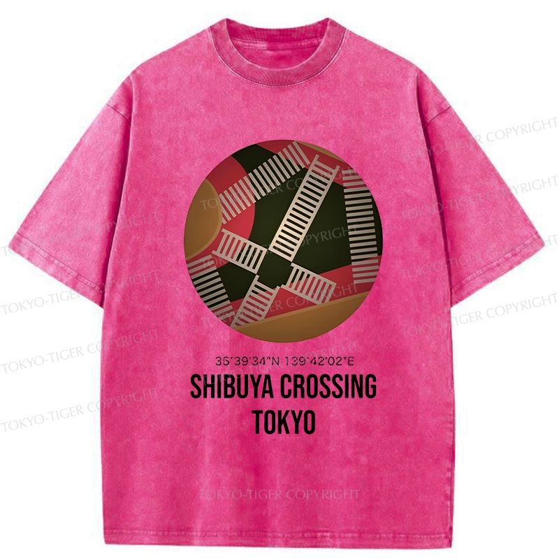 Tokyo-Tiger Shibuya Crossing Japan Washed T-Shirt
