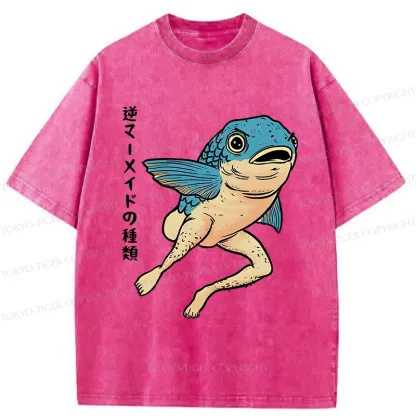 Tokyo-Tiger Types Of Reverse Mode Washed T-Shirt