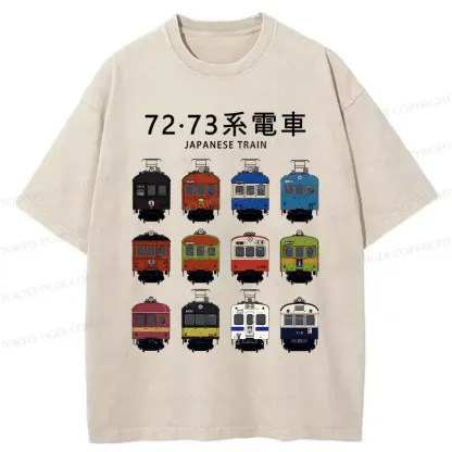 Tokyo-Tiger Japanese Tram Series Washed T-Shirt