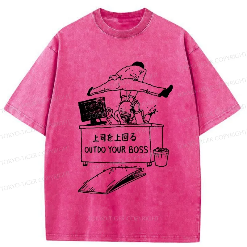 Tokyo-Tiger Outdo Your Boss Washed T-Shirt