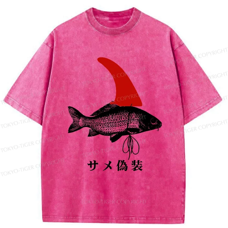 Tokyo-Tiger Camouflage Shark Washed T-Shirt