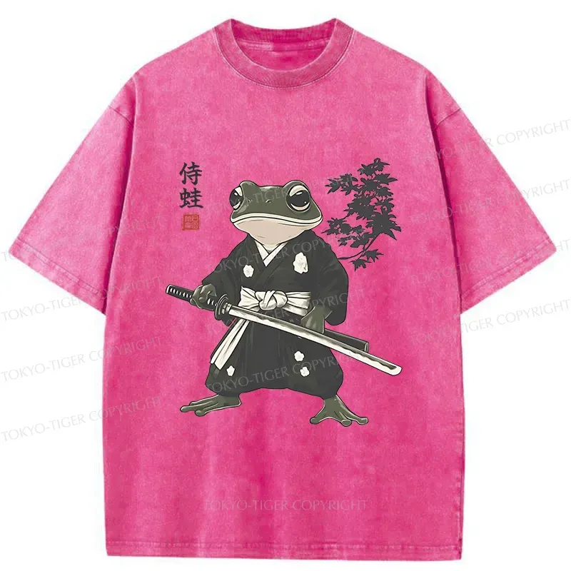 Tokyo-Tiger Samurai Frog Washed T-Shirt