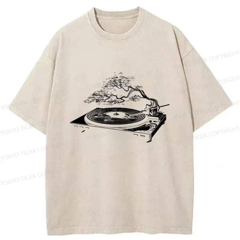 Tokyo-Tiger Zen Music Box Washed T-Shirt