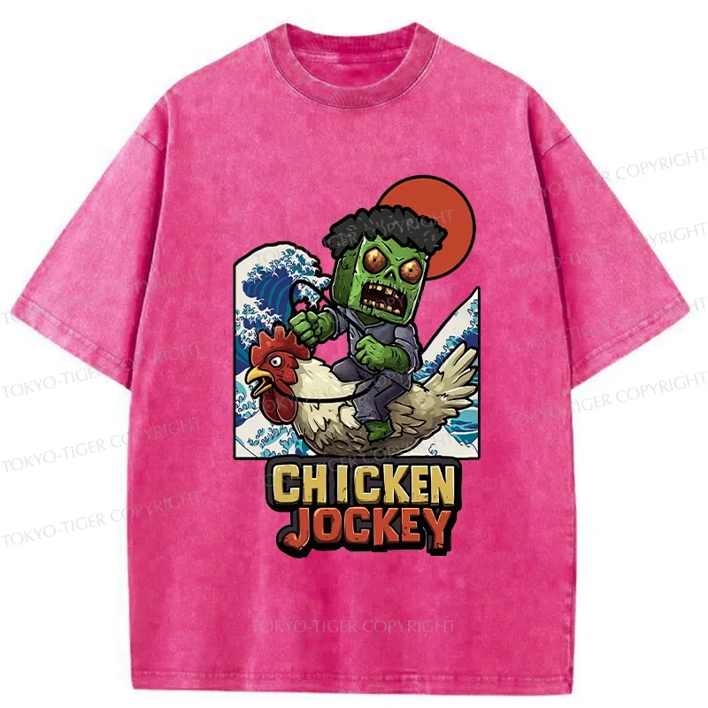 Tokyo-Tiger Chicken Jockey Washed T-Shirt