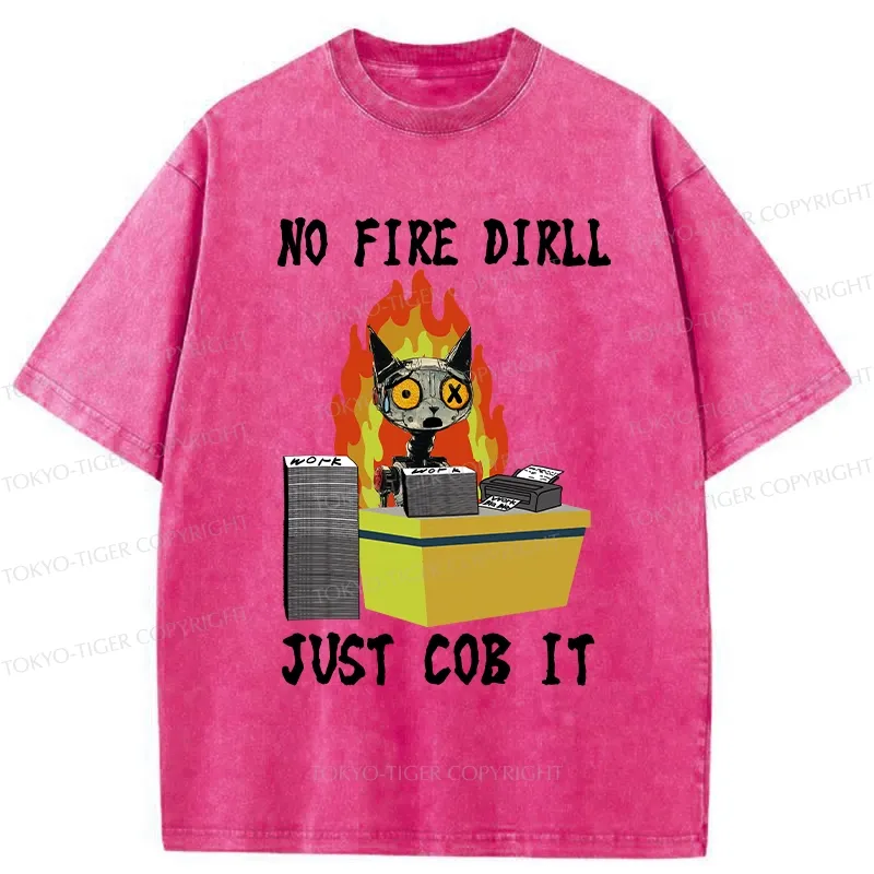Tokyo-Tiger No Fire Drill Just Cob It Washed T-Shirt