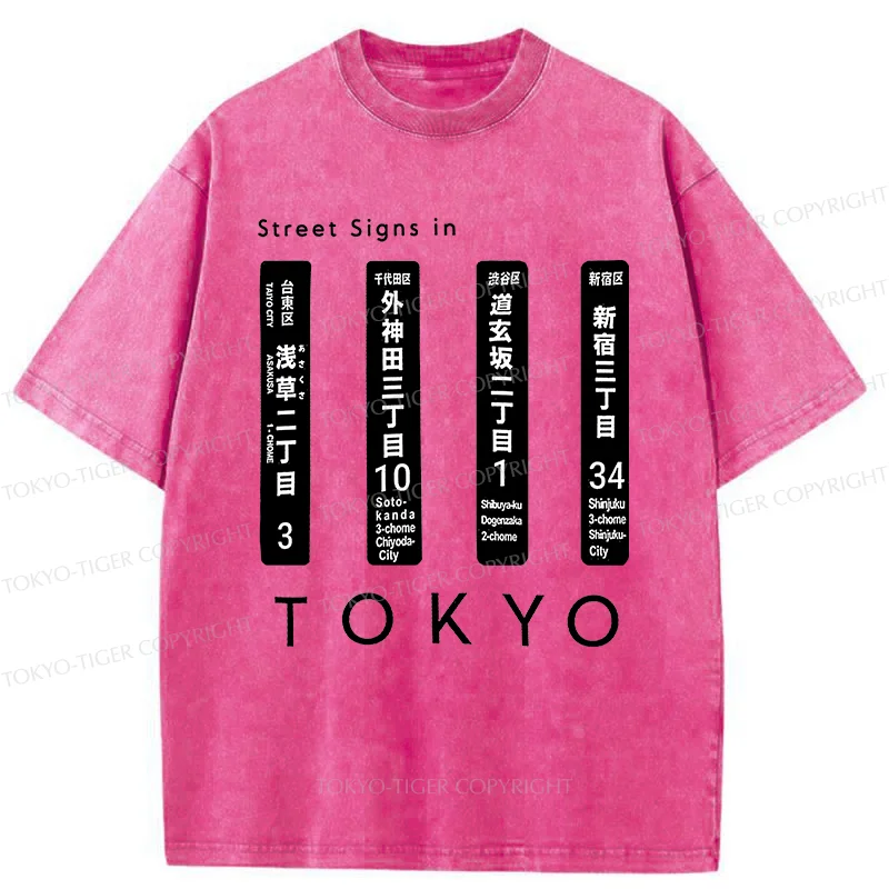 Tokyo-Tiger Tokyo Scenic Spot Washed T-Shirt