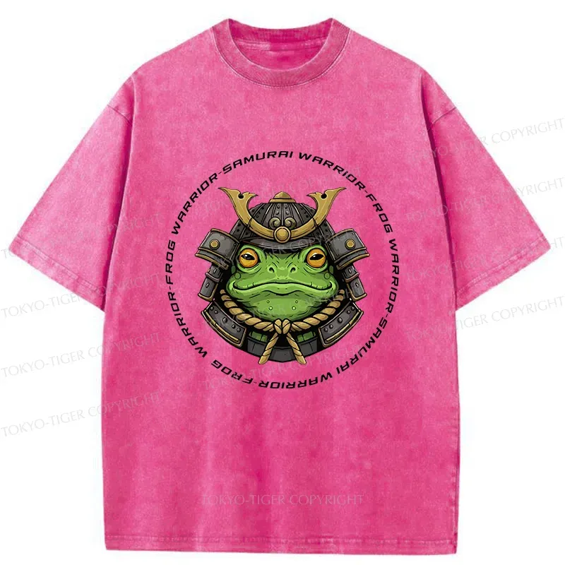 Tokyo-Tiger Serious Frog Warrior Washed T-Shirt
