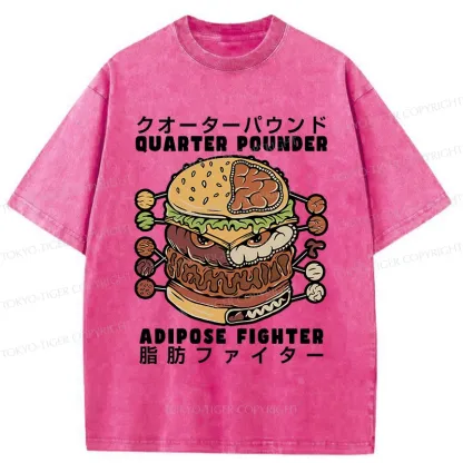 Tokyo-Tiger Big Mac Hamburger Washed T-Shirt