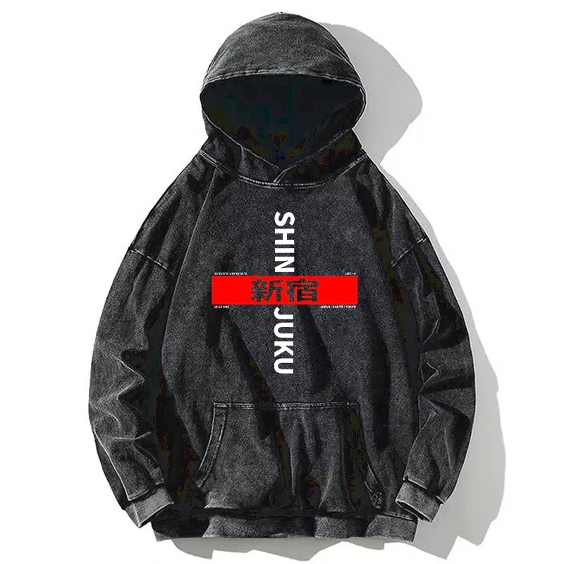 Tokyo-Tiger Shinjuku Prefecture Japan Washed Hoodie